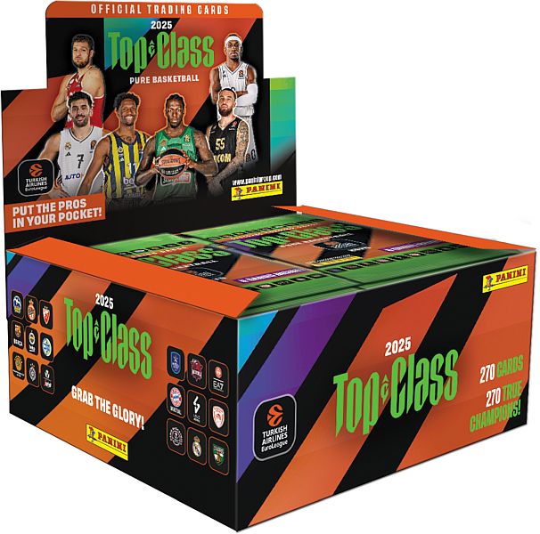 Panini Basketball Top Class: Euroleague 2025 Booster Display   Box Med 24 Pakker