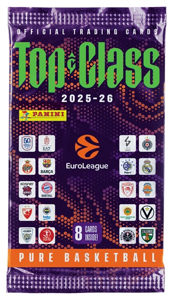 Panini Basketball Top Class: Euroleague 2025-26 Booster Pakke Booster Pack