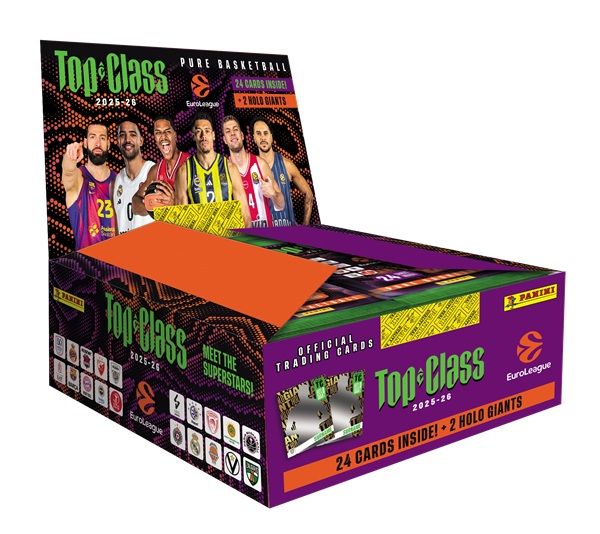 Panini Basketball Top Class: Euroleague 2025-26 Value Pack  Fat Pack  Booster Display   Box Med 10 Pakker