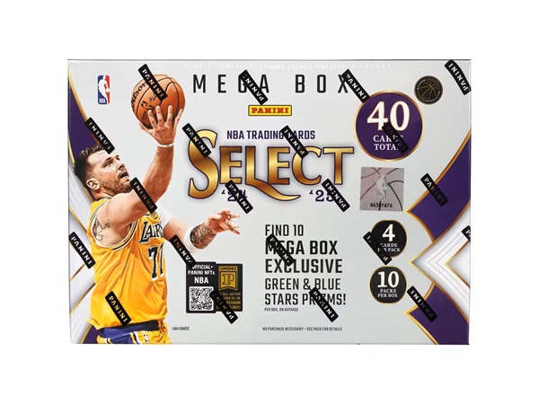 Panini Nba Select Basketball 2024-25 Hobby Mega Box  Booster Display    Box Med 10 Pakker Panini Basketballkort