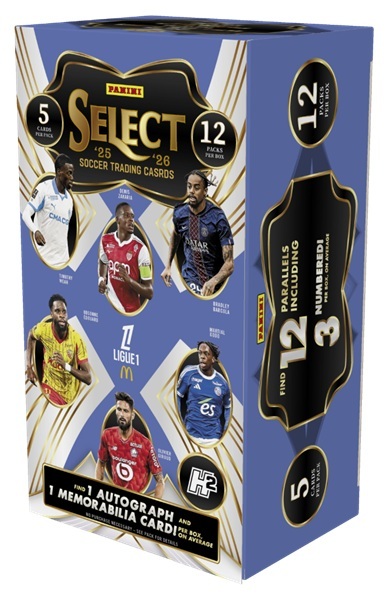 Panini Soccer Select 2025-26 Ligue   Hobby Booster Box  Display    Box Med 12 Pakker