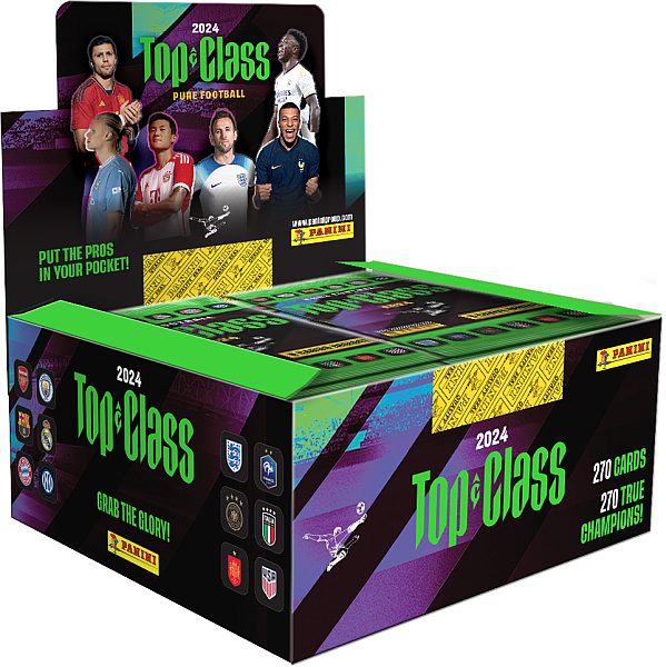 Panini Top Class 2024 Booster Display   Box Med 24 Pakker Fodboldkort