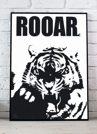 Plakat Med Tiger 21   29    A4  Kr  199 -