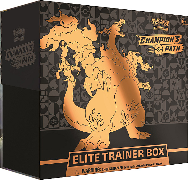 Pokemon Champion   Path Elite Trainer Box  Turneringsboks For Begyndere  10 Boosters  Promo Charizard   Og Mere