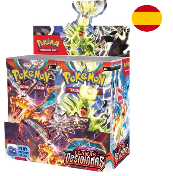 Pokemon Display  Booster Box  Spansk Spanish Sv03 Scarlet   Violet: Obsidian Flames 36 Boosters