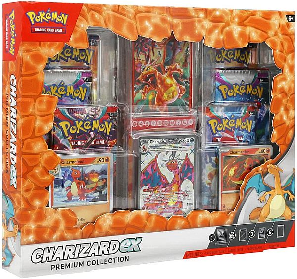 Pokemon  Ex Box: Charizard Ex Premium Collection  2023     Boosters