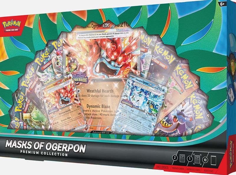 Pokemon  Ex Box: Masks Of Ogerpon Premium Collection  2025   10 Boosters