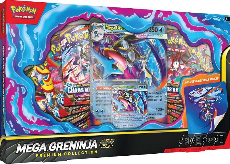 Pokemon  Ex Box: Mega Greninja Ex Premium Collection    Boosters