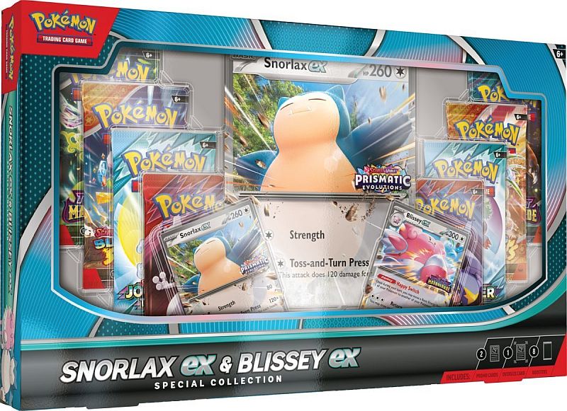 Pokemon  Ex Box: Snorlax Ex   Blissey Ex Special Collection  2025     Boosters