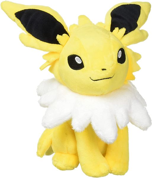 Pokemon Jolteon  Closed Mouth  Sitting  Plush Bamse 20cm  Top Kvalitet