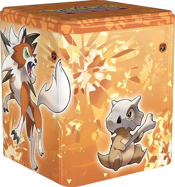Pokemon Tin Kasse 2022 Stacking Tin Wave  : Fighting  Lycanroc  Stackable Collector   Tin Box