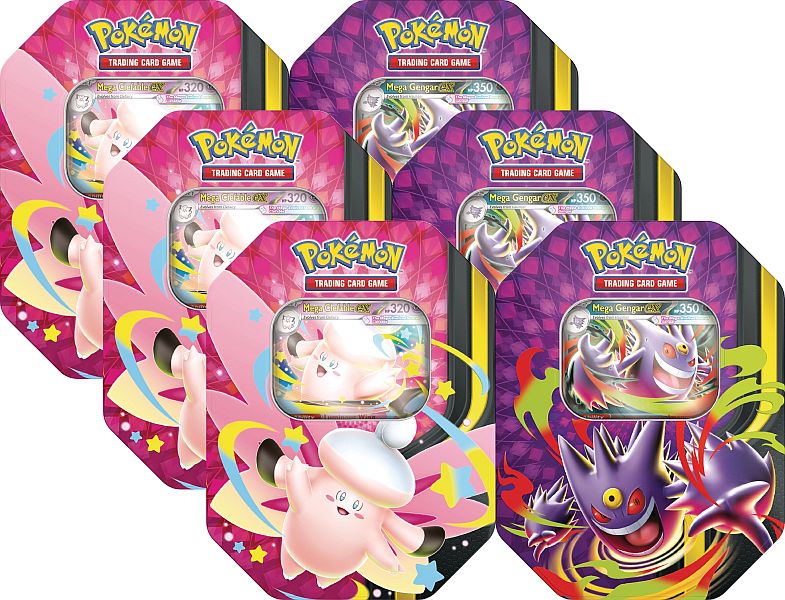 Pokemon     Mega Moonlit Tins: Mega Clefable   Mega Gengar