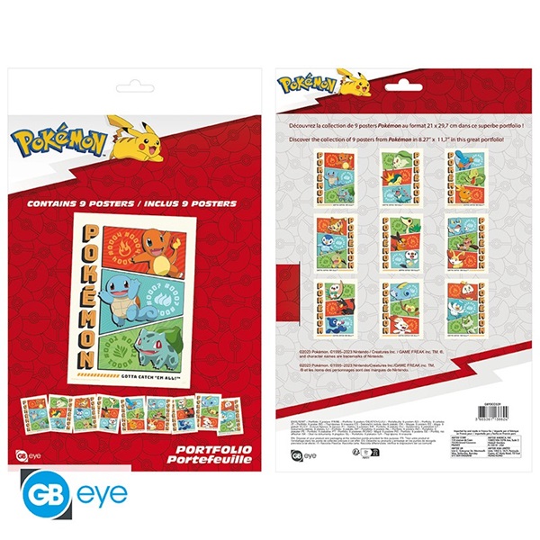 Poster Plakat Pokemon  Portfolio    Stk  Starters 21x29 7cm