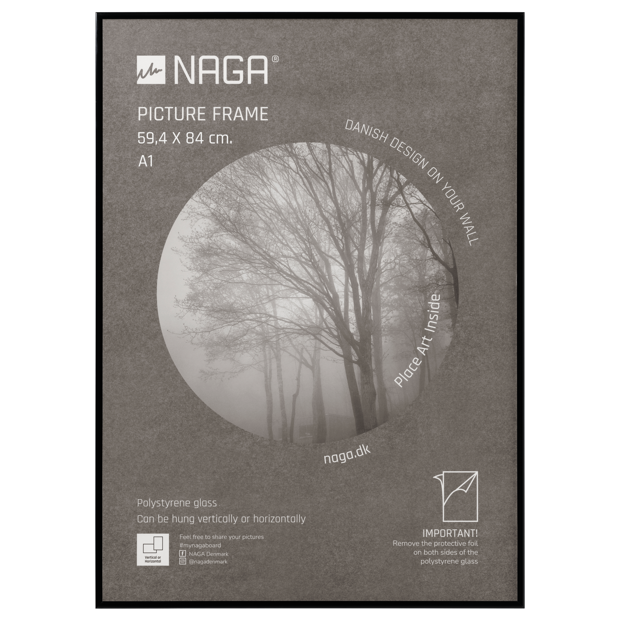 Ramme Til Plakater 59     84   Cm  Sort