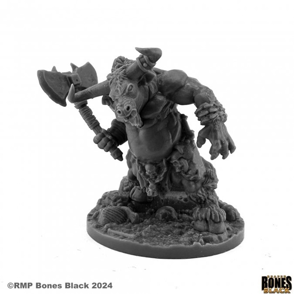 Reaper Bones Black: Minotaur Plastic Miniature