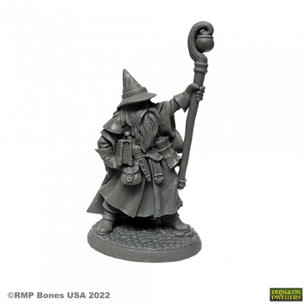 Reaper Bones Usa Dungeon Dwellers: Luwin Phost  Wizard Plastic Miniature