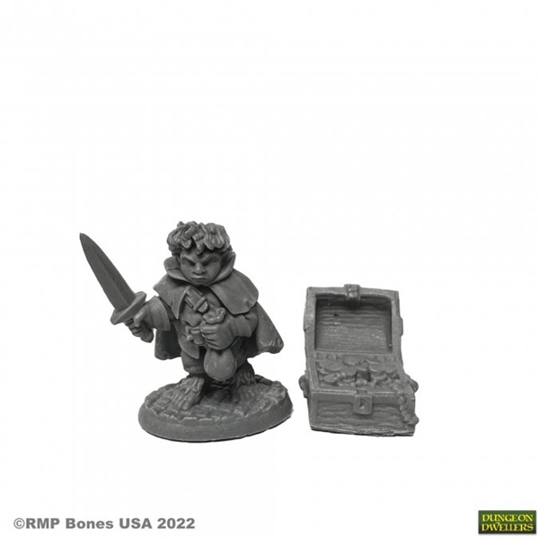 Reaper Bones Usa Dungeon Dwellers: Stitch Thimbletoe  Halfling Thief Plastic Miniature