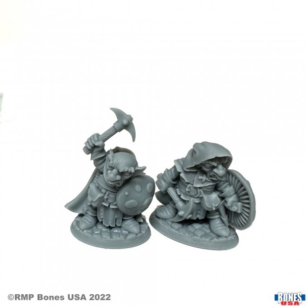 Reaper Bones Usa Reaper Legends: Deep Gnome Rangers     Plastic Miniatures