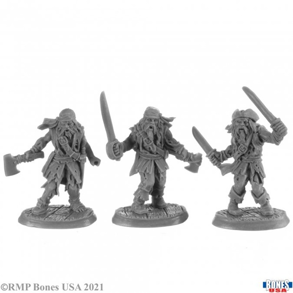 Reaper Bones Usa Reaper Legends: Zombie Pirates     Plastic Miniatures