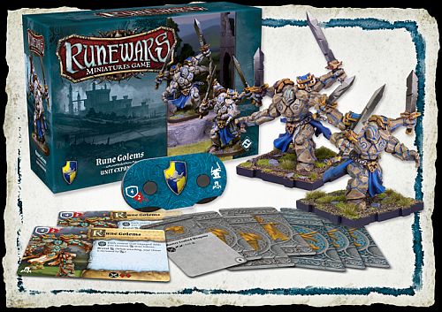 Runewars: The Miniatures Game  Daqan Unit Expansion: Rune Golems Fantasy Flight Games