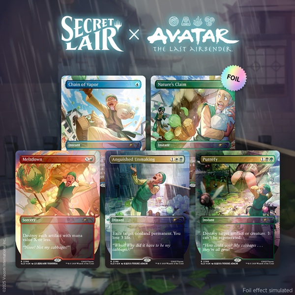Secret Lair Drop Series  2025 : Avatar: The Last Airbender Superdrop: Secret Lair   Avatar: The Last Airbender   My Cabbages   Foil