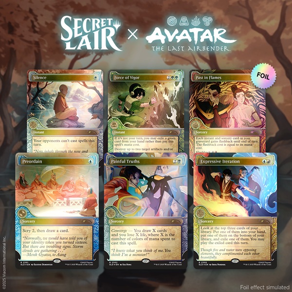Secret Lair Drop Series  2025 : Avatar: The Last Airbender Superdrop: Secret Lair   Avatar: The Last Airbender   One With The Elements  Foil