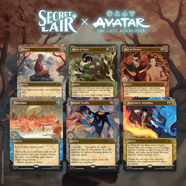 Secret Lair Drop Series  2025 : Avatar: The Last Airbender Superdrop: Secret Lair   Avatar: The Last Airbender   One With The Elements  Regular