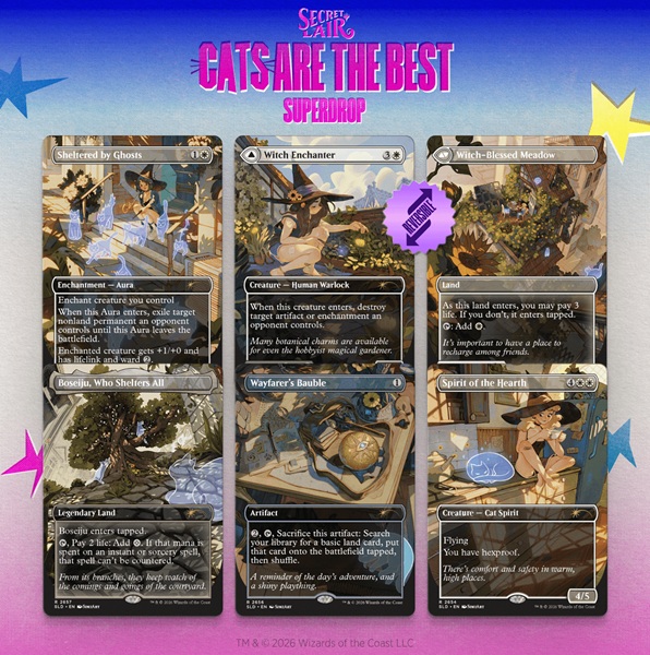 Secret Lair Drop Series  2026 : Cats Are The Best Superdrop: Witch   Familiar 226 128 139 226 128 139   Regular