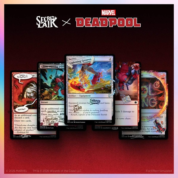 Secret Lair Drop Series  2026 : Secret Lair   Marvel   Deadpool:   Fixed It  You Re Welcome   Foil