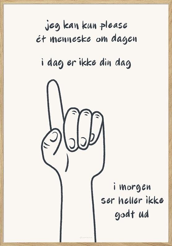Sjov Tekstplakat     Menneske Om Dagen