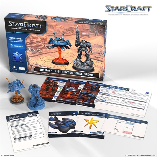 Starcraft: The Miniatures Game Terran: Jim Raynor  Raynor   Raiders  Hero Expansion Set
