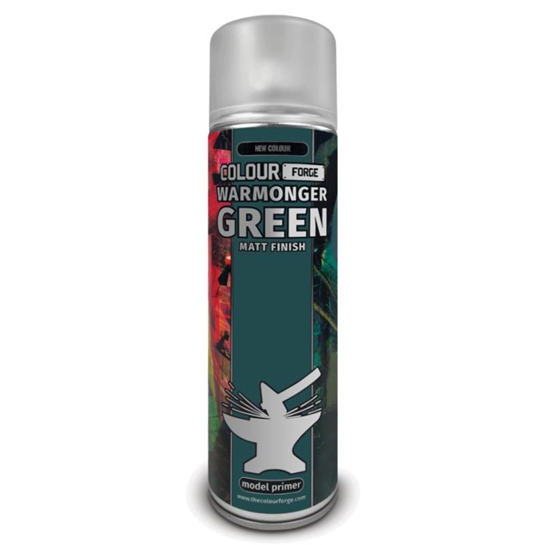 The Colour Forge Spray  Model Primer : Signature Series Warmonger Green 500ml