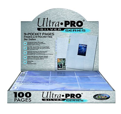 Ultra Pro Mappelommer Til Ringbind   Huller  Silver  Plads Til   Kort   195 165  Hver Side  100 Stk   81442