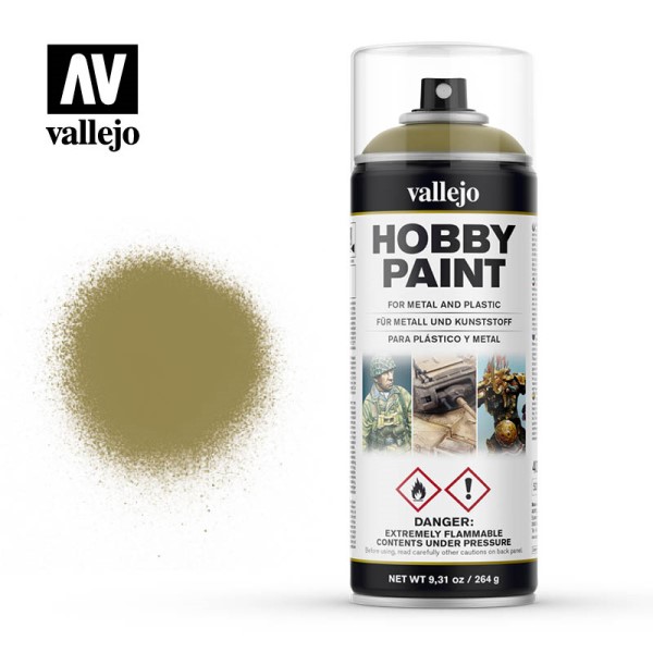 Vallejo Hobby Paint Primer Sprays: Panzer Yellow 400ml