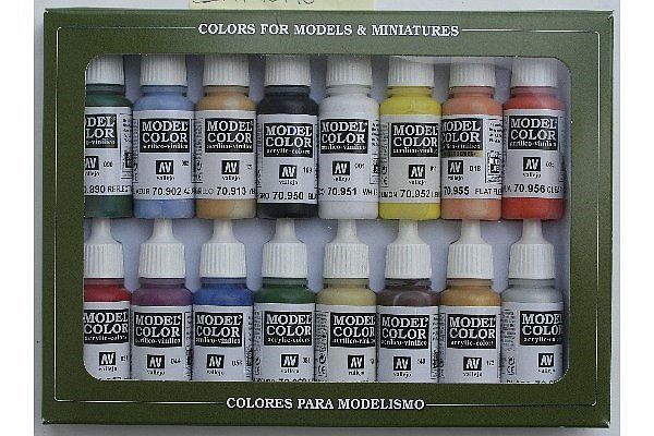 Vallejo Model Color: Paint Set  226 128 147  Basic Colors         16 Colors