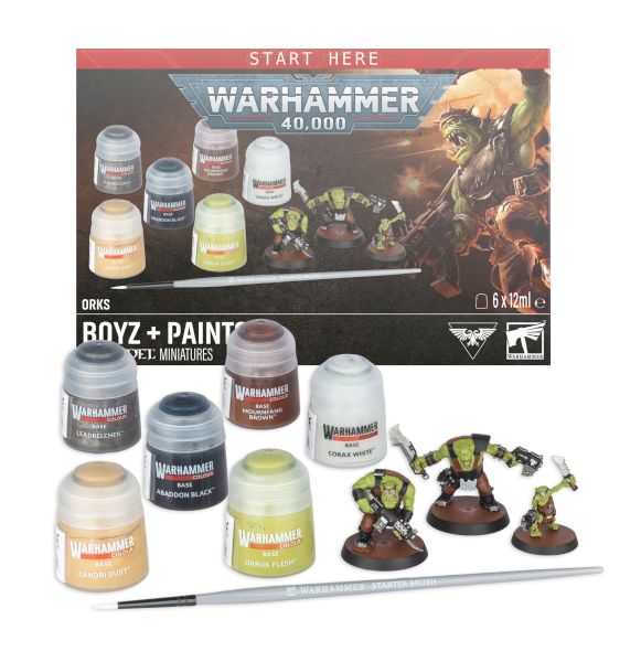 Warhammer Colour Orks: Boyz   Paint Set 57170103001