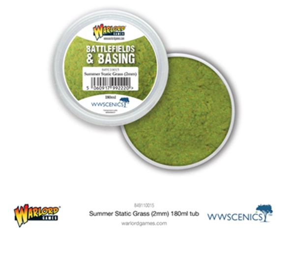 Warlord Scenics: Summer 2mm Static Grass  180ml
