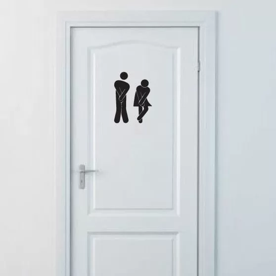 Wc Skilt   Tisse Meget Wallsticker