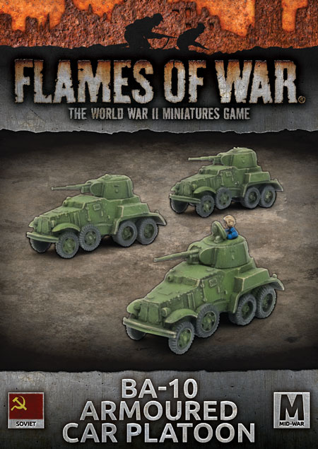 Wwii Soviet Ba-10 Armoured Car Platoon  X3
