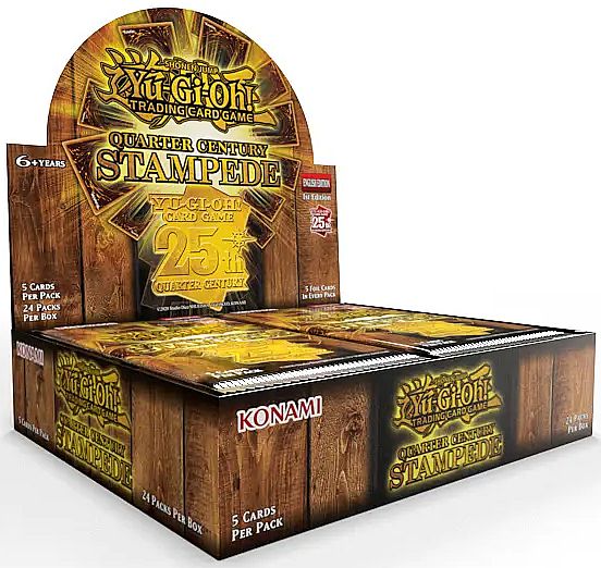 Yu-gi-oh  Booster Pakke Quarter Century Stampede Booster Display Box Med 24 Pakker
